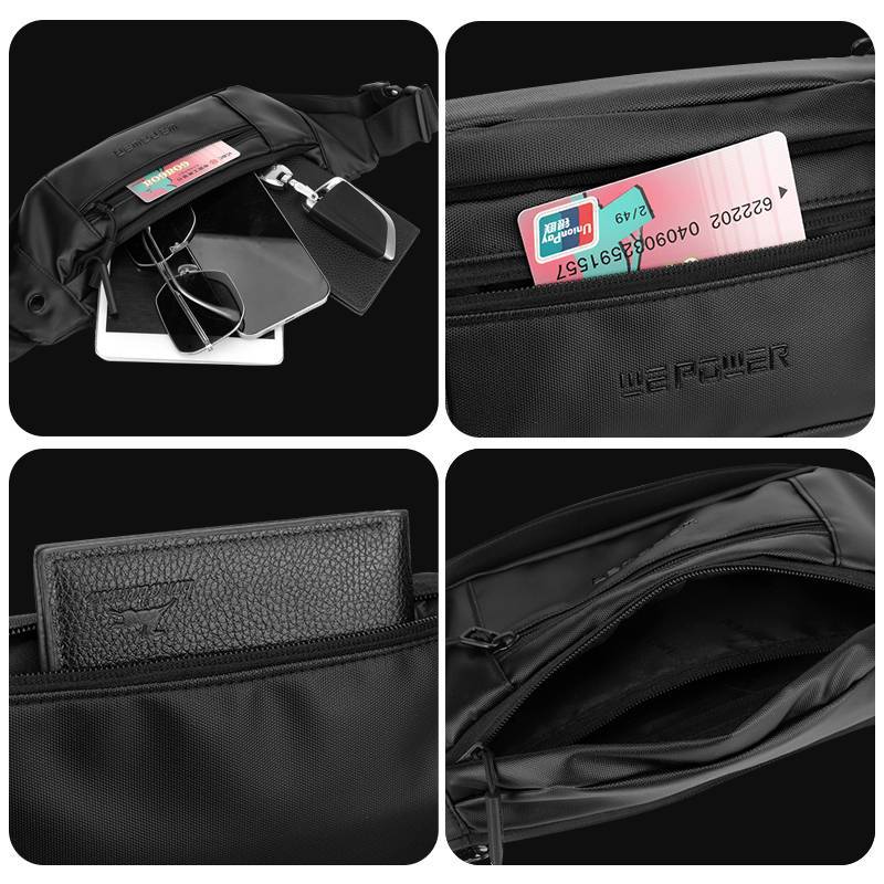 WEPOWER nuevo estilo de moda para hombres, bolso de cintura a prueba de agua, bolso de bicicleta al aire libre, bolso de pecho de viaje deportivo