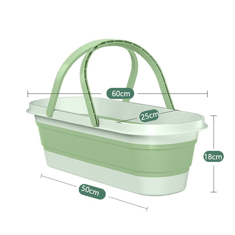 Foldable Mop Bucket Bucket Sold Separately Rectangular Household Wash Mop Floor Car Wash Water Storage Plastic Single Bucket Lightweight