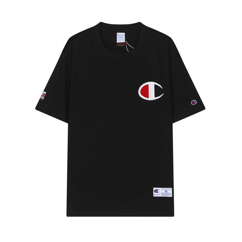 Summer Pure Cotton Short-Sleeve T-Shirt for Men, 2026 New Style, Loose Fit, Champion Collaboration with Evisu, Lucky God Print, Versatile Trendy Brand