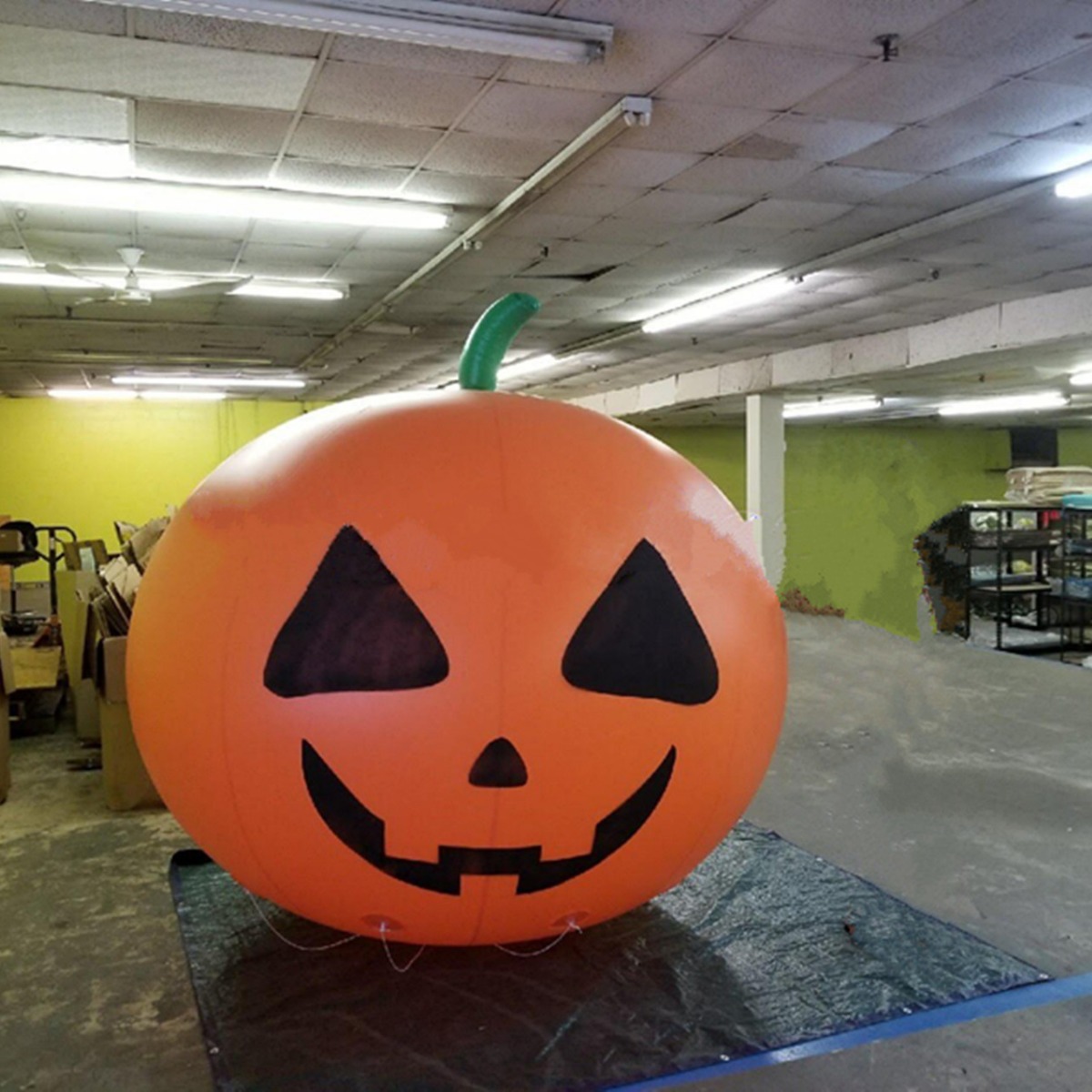 厂家直销 PVC充气玩具 充气蜘蛛万圣节道具 充气南瓜玩具