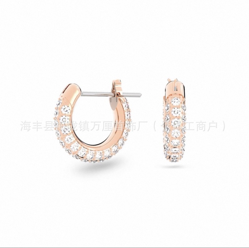 施华洛水晶世奇灵动天鹅跳动的心耳环施家高版本恶魔之眼耳钉女|undefined