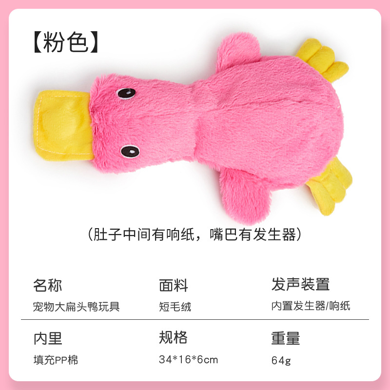 분홍색 큰 납작한 부리 오리