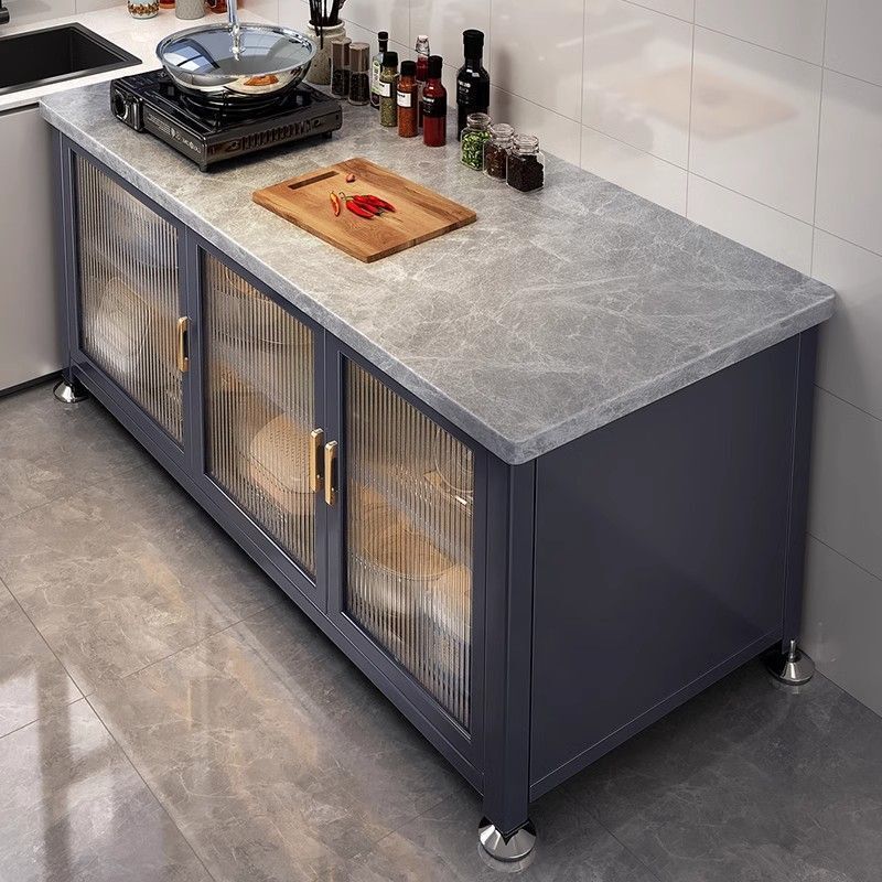 Slate Kitchen Storage Rack Floor-Standing Multi-Layer Functional Wall-Mounted Home Storage Cabinet Dining Side Workbench Storage Cabinet