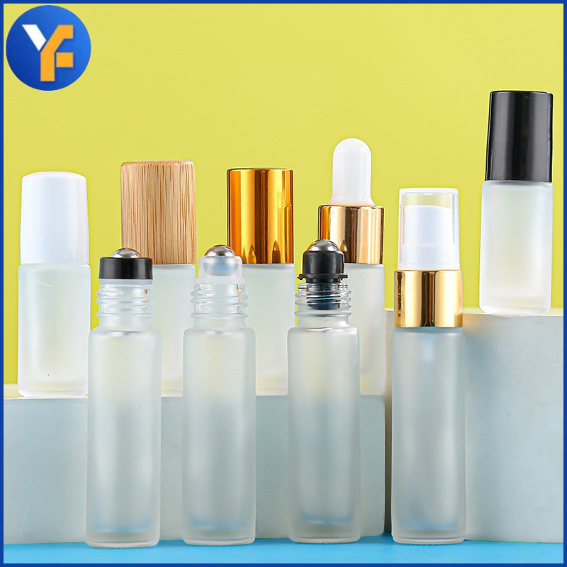 现货批发10ml毫升蒙砂玻璃滚珠瓶喷雾瓶磨砂小样瓶香水精油分装瓶