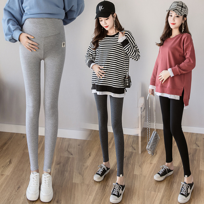 in stock Maternity Pants New Autumn and Winter Maternity Pants Kitten Pregnant Women Leggings Classic All-match Thin Pants