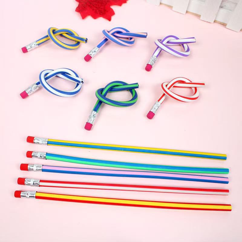 Dibujos animados libremente deformable lápiz suave plegable constantemente doblando lápiz de color estudiante de papelería de aprendizaje niños Premio