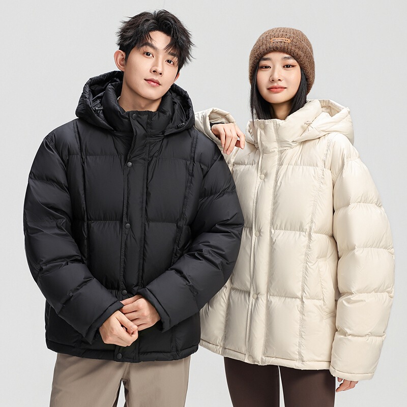 2025 Winter New Couple's Down Jacket, Men's Short Thickened Warm Hooded 90% Down Coat, Women's Trendy Puffer Jacket 2025 Winter New Couple's Down Jacket, Men's Short Thickened Warm Hooded 90% Down Coat, Women's Trendy Puffer Jacket