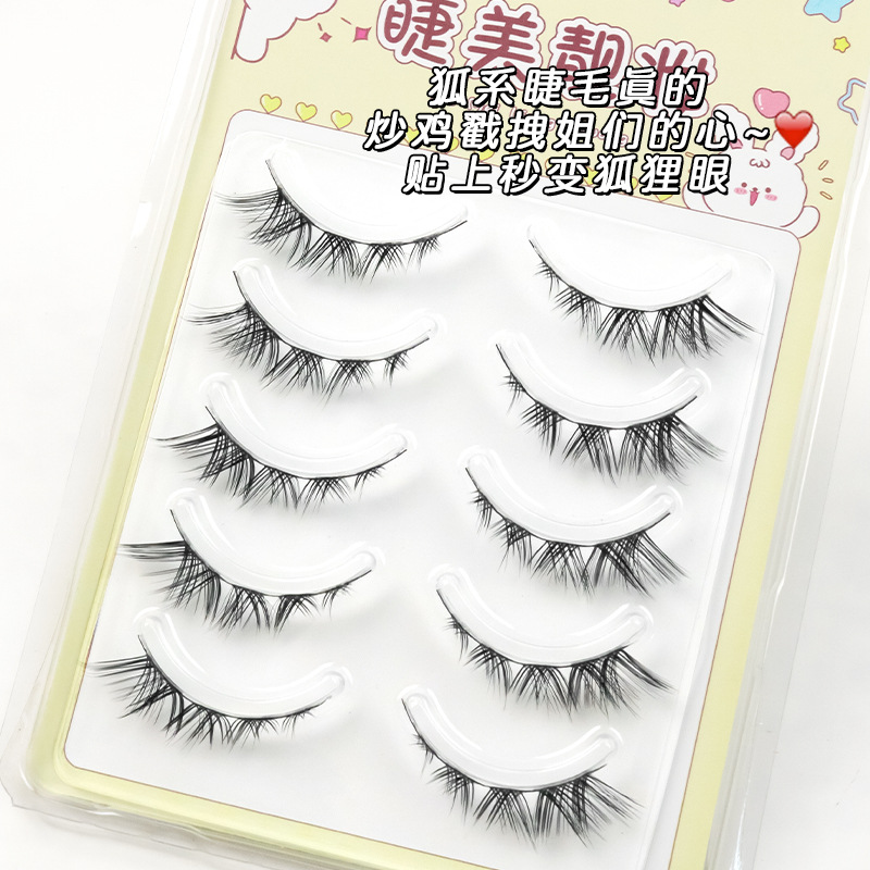 Hermana Tuo estilo ~ Fox pestañas postizas pestañas enteras pestañas diablo natural grueso negro línea tallo