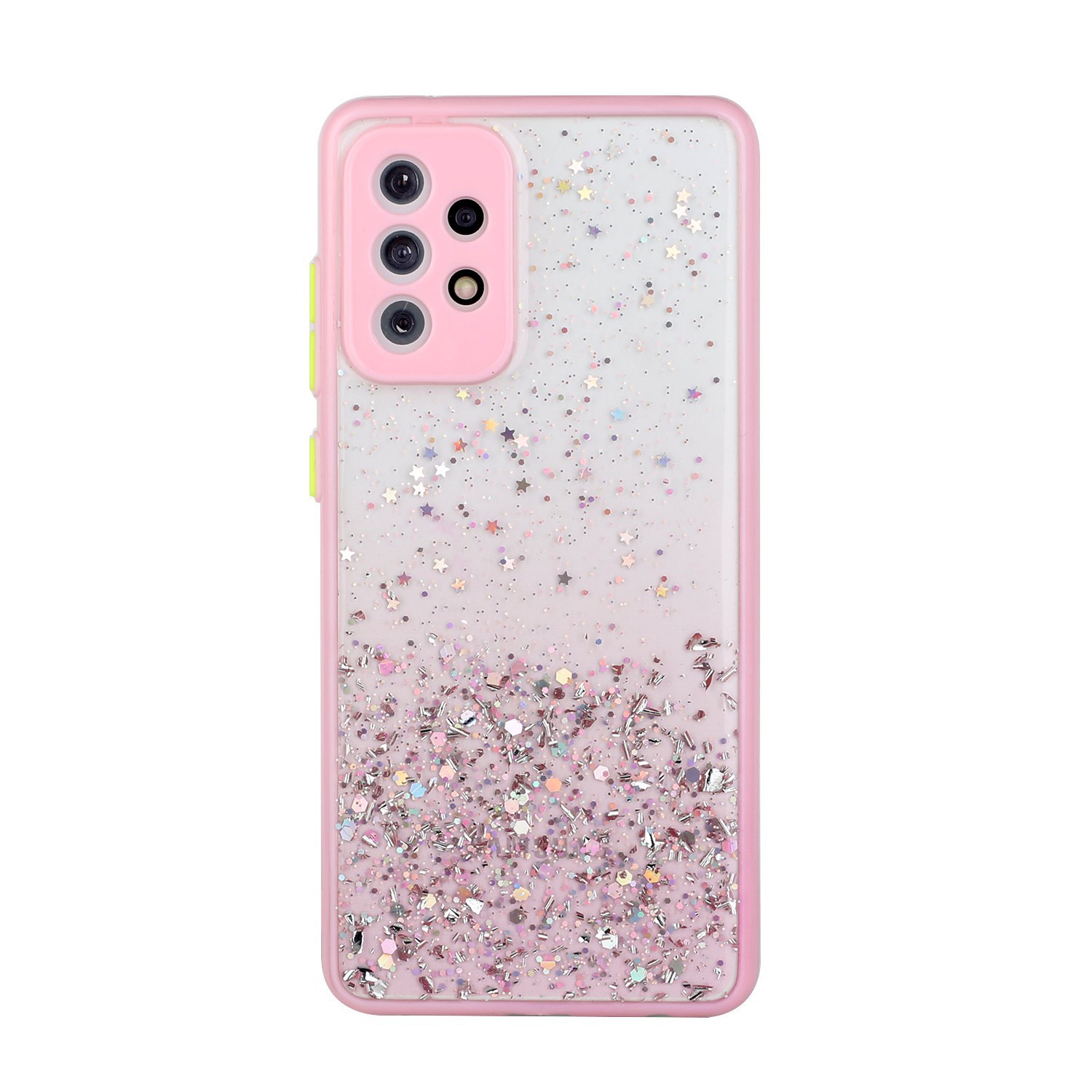 Candy colored glittering pink starry sky phone suitable for Samsung S23ULTRA silicone A72 5G soft edge protective case_voghion.com