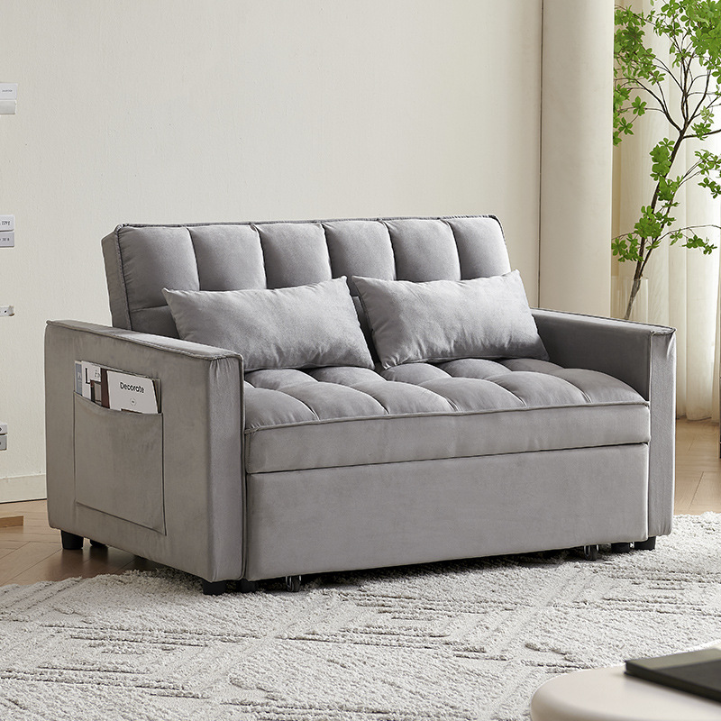 多功能现代简约单人布艺沙发床可折叠两用网红小户型书房阳台沙发