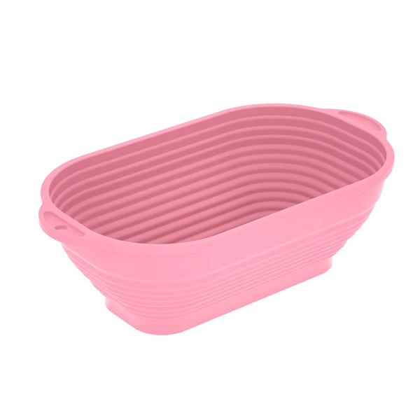 Oval bread basket pink