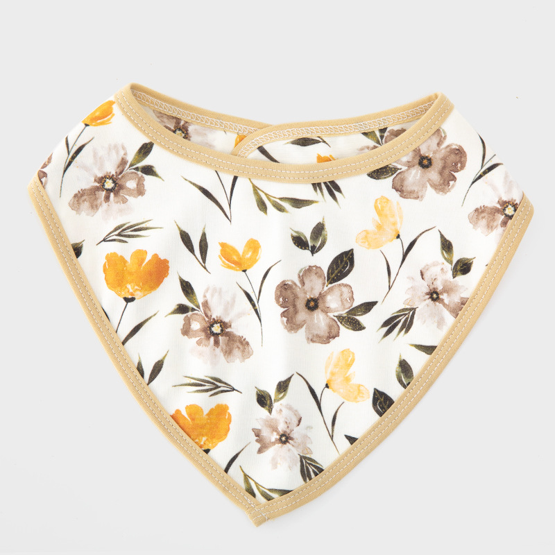 Baby toallas de saliva baby toallas triangulares tipo buckle delantal primavera y otoño a prueba de viento calor doble capa transfronteriza Amazon al por mayor