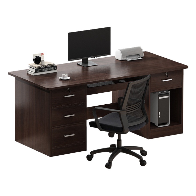 Escritorio de oficina y silla combinación simple escritorio moderno escritorio de la computadora escritorio del hogar escritorio del personal de oficina Banco DE TRABAJO