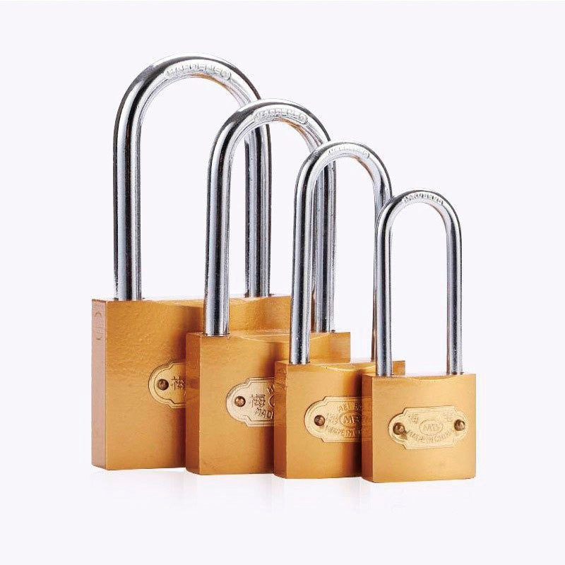 Cerradura de haz largo de cobre de imitación auténtica, resistente al agua y al óxido, engrosada, de una sola apertura, extendida para el hogar, cabeza de bloqueo de 60 mm, candado antirrobo de haz largo