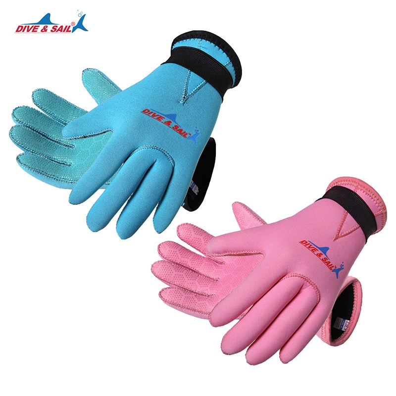 Детские перчатки для дайвинга 3 мм, детские противоскользящие перчатки для плавания с защитой от царапин, материал для дайвинга, теплая защита рук для подводного плавания
