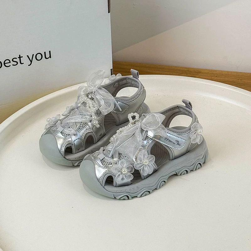 Детские летние босоножки для девочек, спортивная обувь, лето 2025, новые, принцессы, дышащие сетчатые туфли