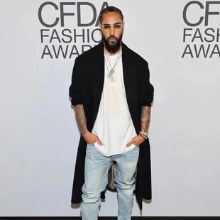 In stock FEAR OF GOD Main Line black wool coat double breasted woolen long fog High Street cut coat