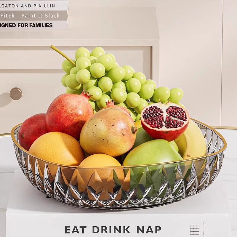 Sala de estar mesa de té casera snack plato 2025 nuevo plato de fruta de lujo plato de fruta cesta de fruta