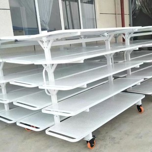Double-Sided Loose Cloth Rack, Single-Sided Loose Cloth Rack, Garment Factory Mesh Fabric Four-Wheel Cutting Rack, Four-Wheel Finished Product Display Rack