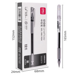 【STヘッドキャップモデル】デリ S108 ゲルペン 0.5mm シグネチャーペン シンプル 小型 フレッシュ 強化ニードルタイプ