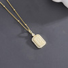 Fashionable sweater, chain for key bag  with letters, necklace, simple and elegant design, Japanese and Korean, silver 925 sample