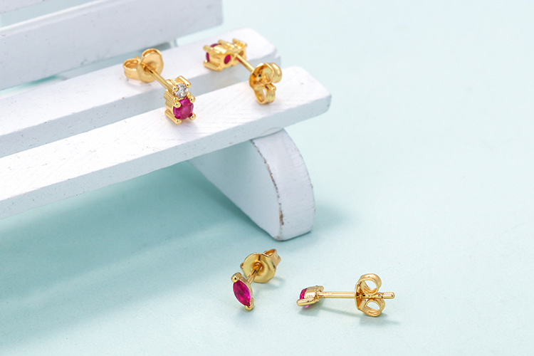 Earrings, Ear Studs Classification Simple Style Copper Zircon Copper Earrings