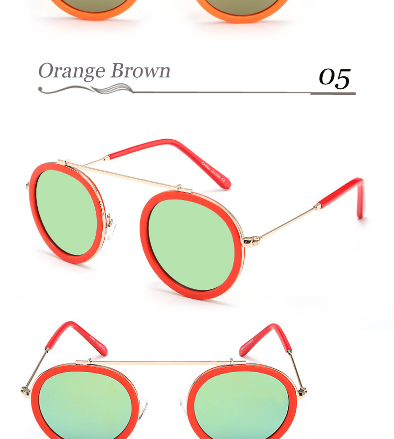2023 neue Mode runde Rahmen Brille Männer und Frauen Retro koreanische Sonnenbrille Anti-Ultraviolett UV400 – Detail 17