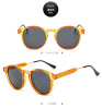 Retro yellow sunglasses, glasses solar-powered, Korean style