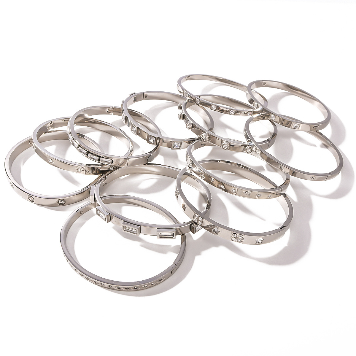 Women's Gender Casual Elegant Lady Geometric 304 Stainless Steel Bangle In Bulk