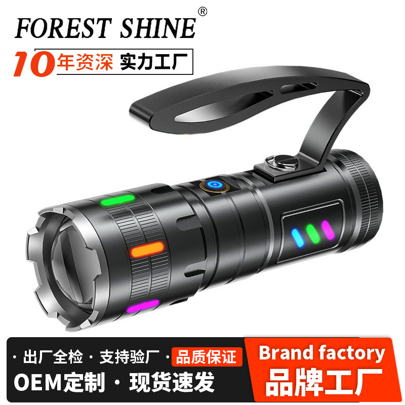 Lámpara de bicicleta al aire libre para montar por la noche linterna de luz fuerte faro a prueba de lluvia carga carretera de montaña equipo de bicicleta