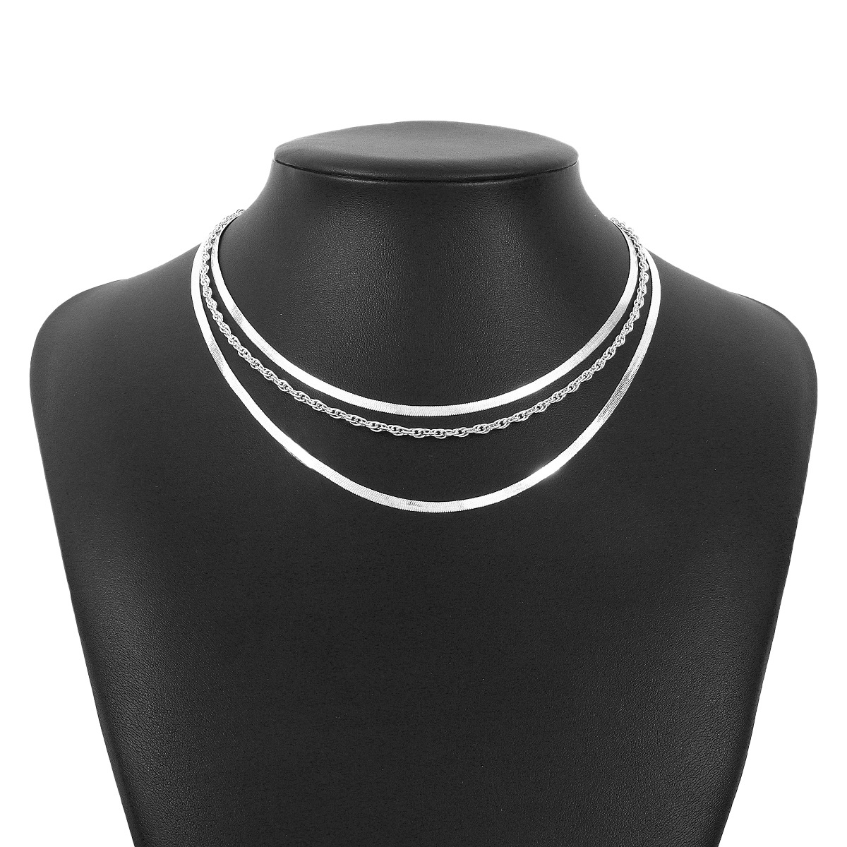 Women'S Gender Plating Design Fashion Style Fashion Geometric Alloy Wholesale Layered Necklaces