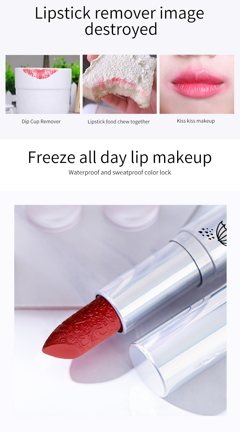 VIBELY Dual-head Lipstick Raincoat Non-stick Cup Long-lasting matte Bright Red 999 Lipstick Two-in-one Lip Gloss undefined
