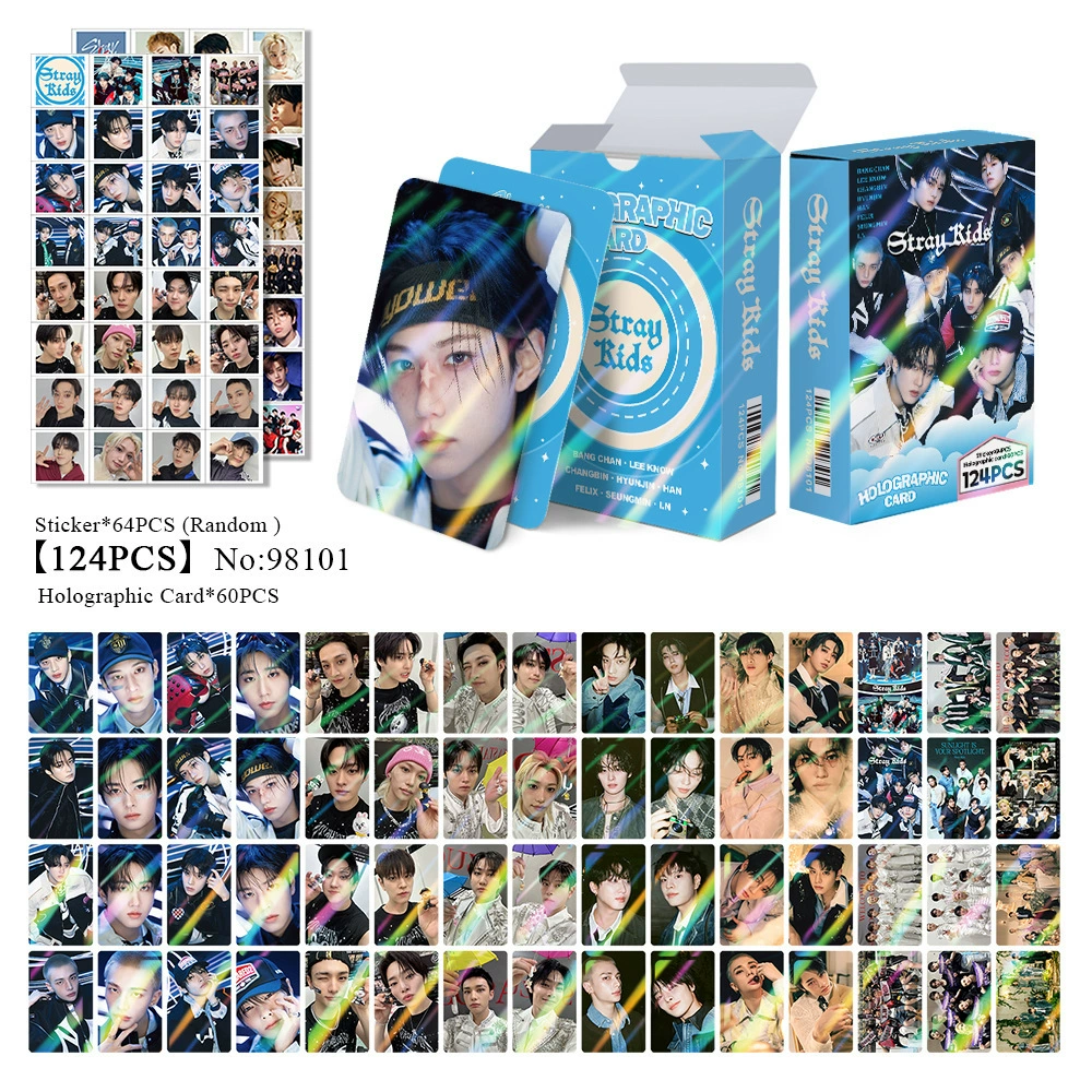New Model Exclusively for Foreign Trade: 124 Holographic Cards, Total Chain Gidle Str Bptwice Celebrity Merchandise Lomo Small Cards