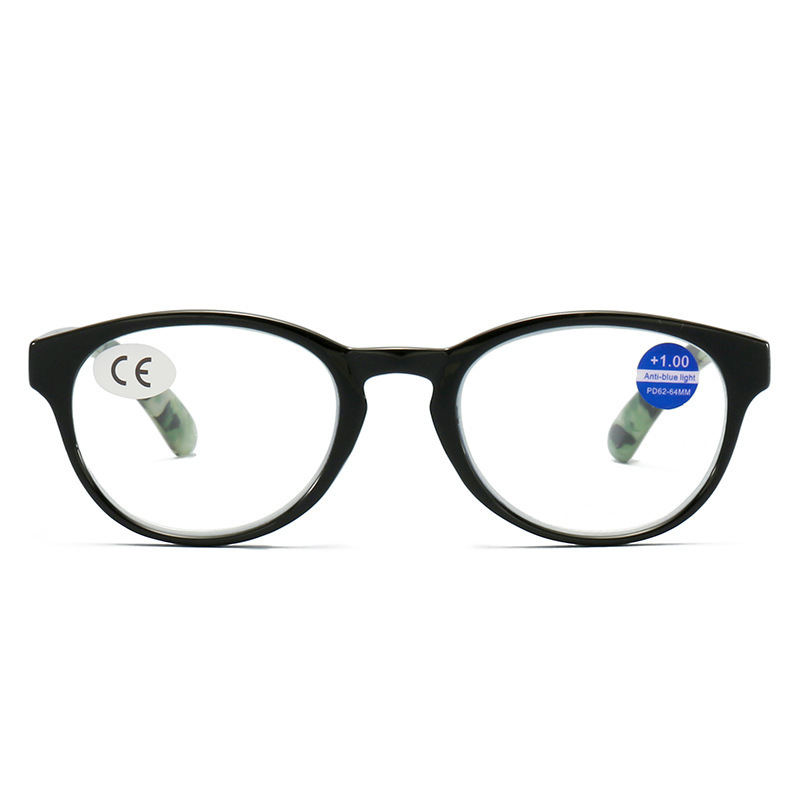 新しい女性用抗ブルーライト老眼鏡ヨーロッパとアメリカのレトロなオーバルフレームインターネット有名人高精細中高年読書メガネ 8127|undefined