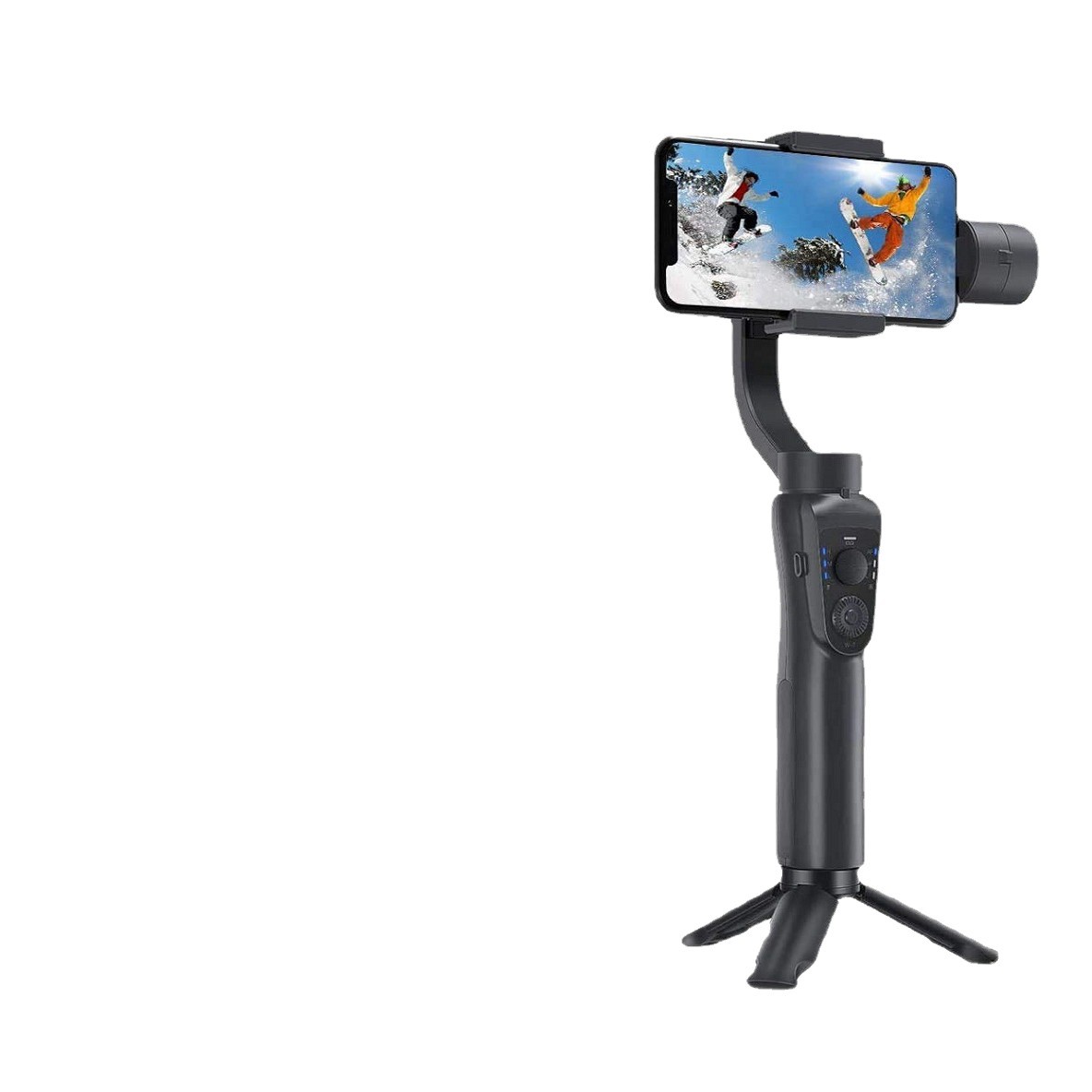 Estabilizador de teléfono móvil plegable portátil, estabilizador de teléfono móvil al aire libre, estabilizador de ráfaga horizontal y vertical, estabilizador de ráfaga antivibración, transmisión en vivo