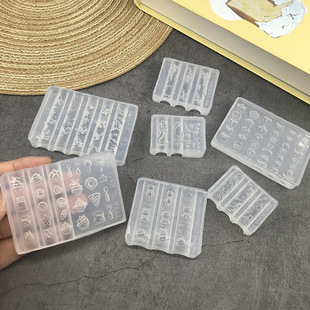 Cartoon Nail Art Mold Button Lotus Mermaid Silicone Grinding Tool Handmade Wearable Nail Making Tools Factory Wholesale