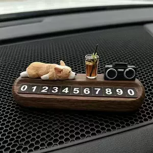 Şirin Korqi avtomobil parkinq nömrə nişanı, lüks taxta dənəli müvəqqəti parkinq nömrə nişanı