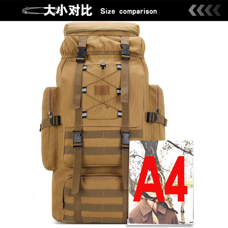 Al aire libre 60 litros de gran capacidad para salir mochila de viaje camuflado para hombres y mujeres acampando caminata mochila de estudiantes fábrica transfronteriza