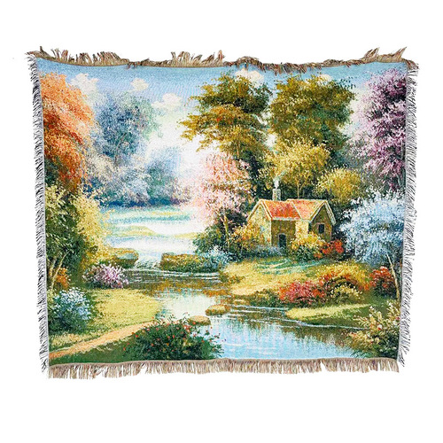 Sofa Blanket All-Season Cover Blanket Instagram Style Outdoor Camping Blanket Cotton Percale Bohemian Pattern Woven Blanket