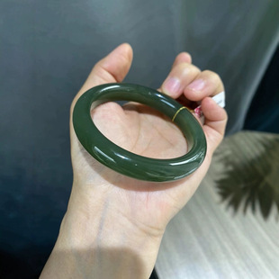 Jin Yutang Xinjiang Hotan Jade Deep Lake Water Bracelet Ice Bottom Jelly Meat Beautiful Color White Joker Circle 58