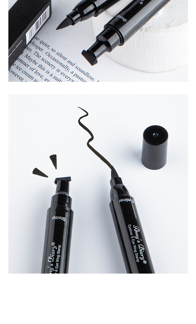 Plastic Material Fashion Geometric Double-headed Seal Liquid Eyeliner