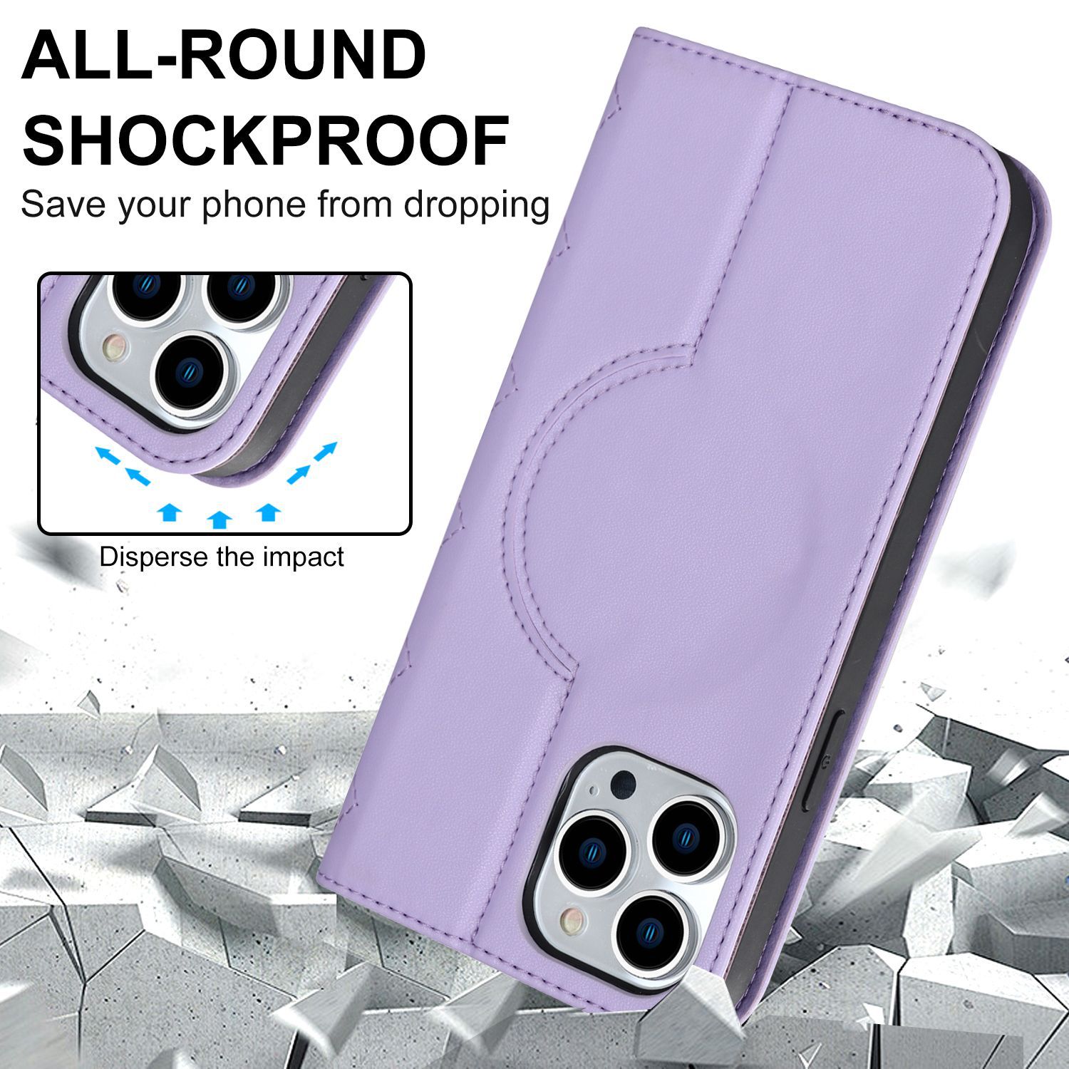 Anwendbar zu iPhone14 handy leder fall drahtlose lade 13/12 stil magnetische flip schutzhülle Großhandel_voghion.com