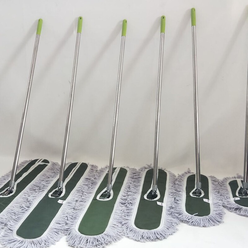 Cross-Border Exclusive Supply of Flat Mop with Steel Rod and Cotton Line, Large Flat Mop with Cover Type, Mop Cloth 40-80- 1m
