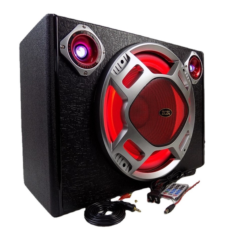 12インチ角型車載サブウーファー高配リモコンカードbluetoothカラーランプ志城自動車音響12v24v220v|undefined