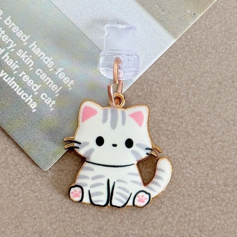 新しいかわいい猫の携帯電話防塵プラグペンダントジュエリー Apple Huawei Android 充電ポートに適しています|undefined