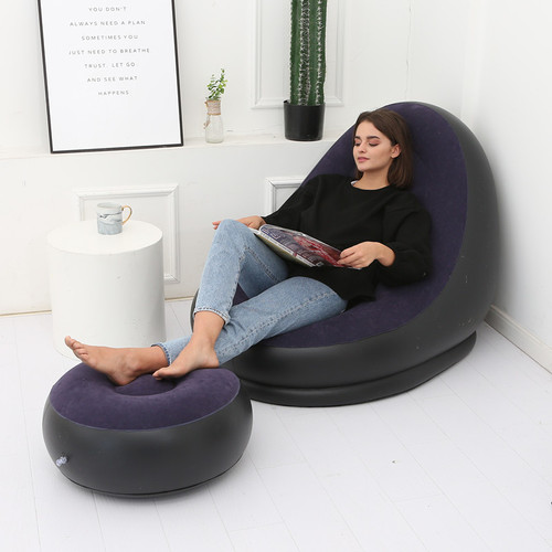New inflatable lazy sofa outdoor flocking combination sofa chair convenient lunch break bed air lounge chair gift