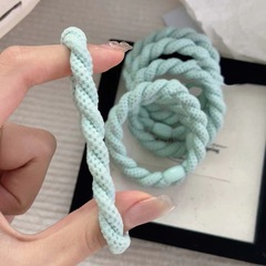 簡約日韓小眾薄荷曼波綠髮繩加粗加厚高馬尾學生不傷發日常百搭