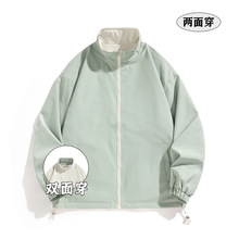 双面穿夹克外套男士春季新款潮牌棒球服宽松休闲百搭精品男装上衣