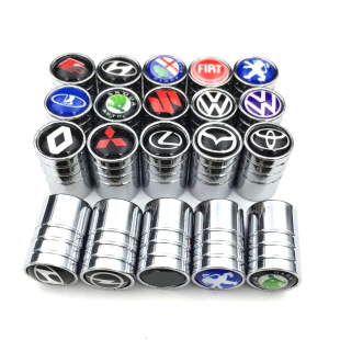 Tire Valve Caps for All Car Models, Labeled Tire Caps, Valve Caps, Personalized Modified Copper Chrome-Plated Valve Caps, Dust Caps