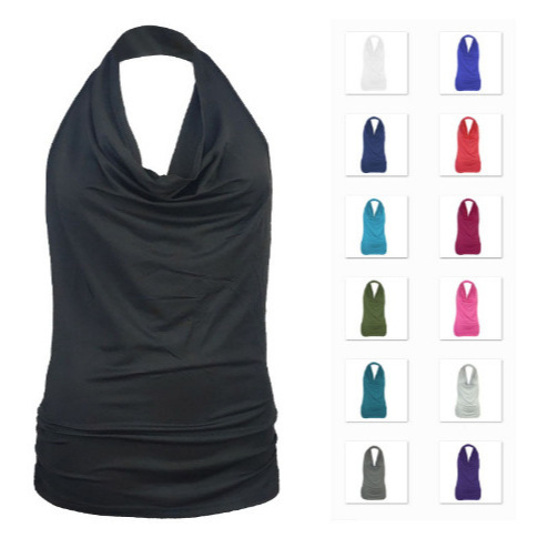 2026 Base Layer Shirt Style Amazon Multi-Color Pullover Sleeveless T-Shirt for Women European and American Style Draped Backless Sexy Tank Top T-Shirt for Women 2026 Base Layer Shirt Style Amazon Multi-Color Pullover Sleeveless T-Shirt for Women European and American Style Draped Backless Sexy Tank Top T-Shirt for Women